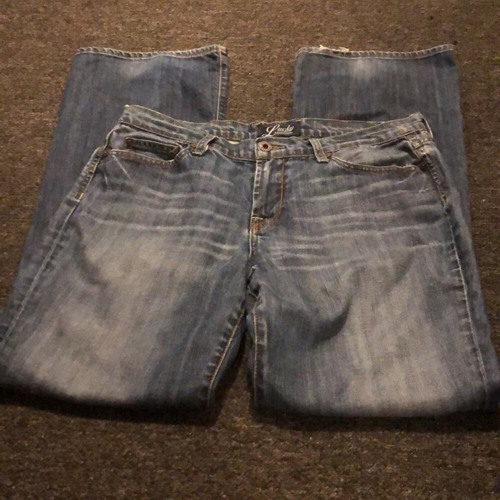 Lucky Brand Women's 12 / 31 Larkspur Sweet N Low Boot Cut Dark Wash Jeans
